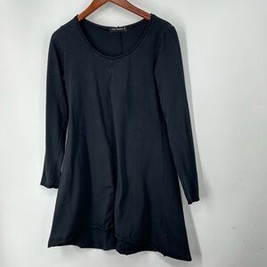 Cut Loose Black Long Sleeve Tunic Dress Top